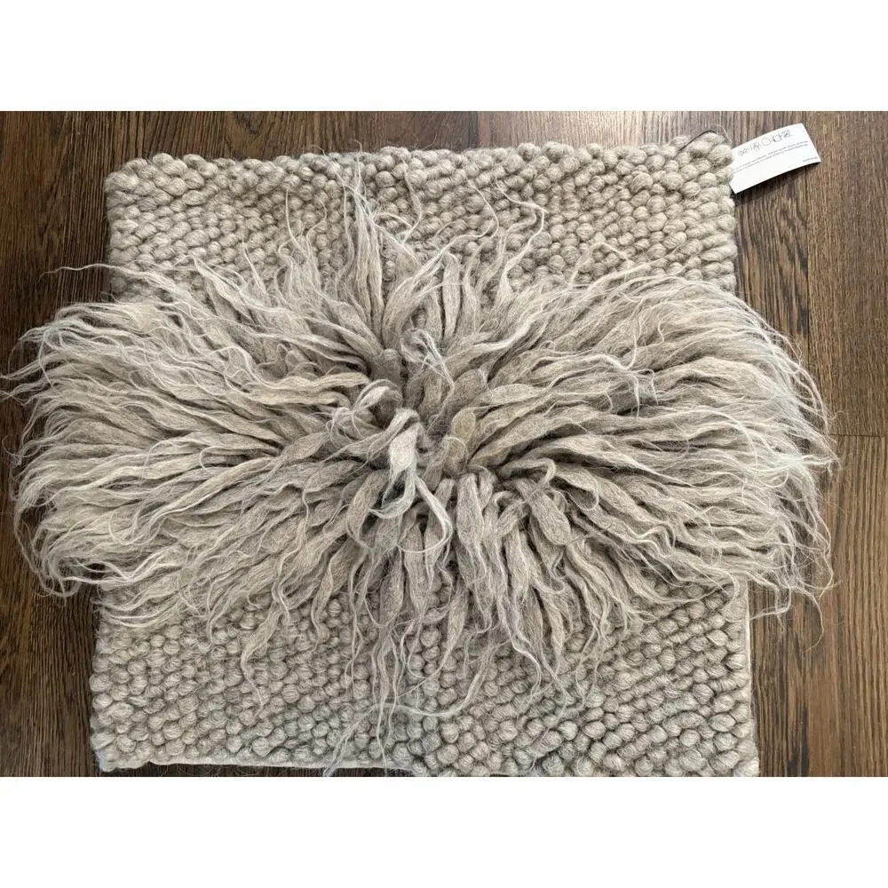 Gushka Luxury Wool Linen Pillow Cover 22 X 23